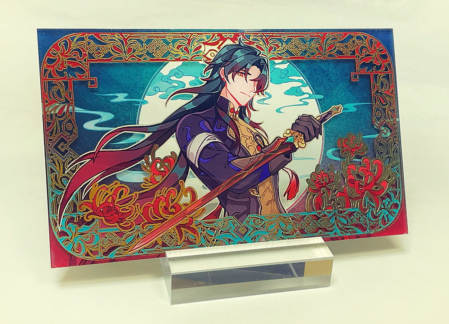 Blade Gold Foil Acrylic Block