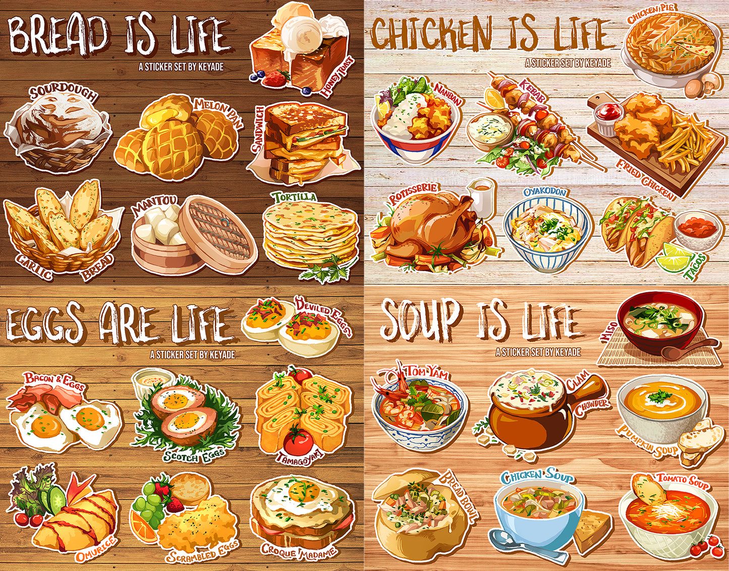 Food is Life Stickers