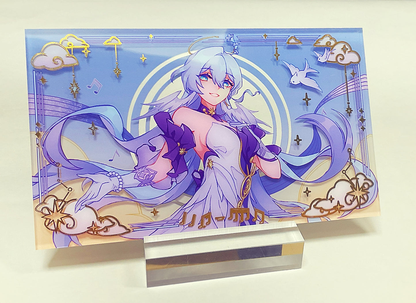 Robin Gold Foil Acrylic Block
