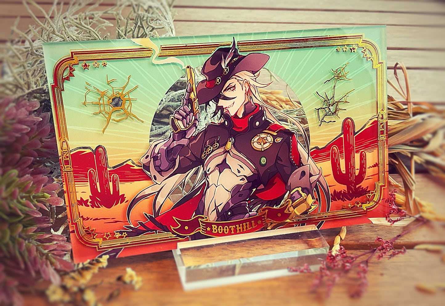 Boothill Gold Foil Acrylic Block