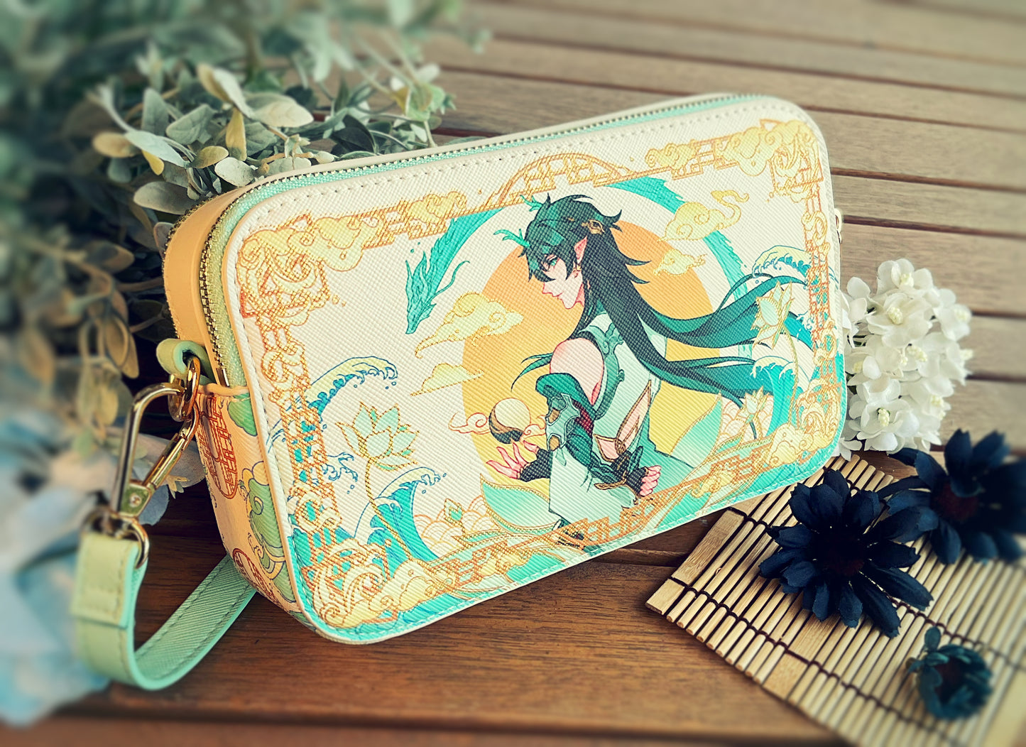 Dan Heng Gold Foil Messenger Bag
