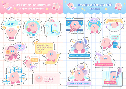 Savage Kirby Stickers