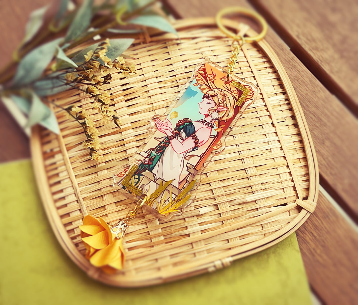 Link & Zelda Gold Foil Charms