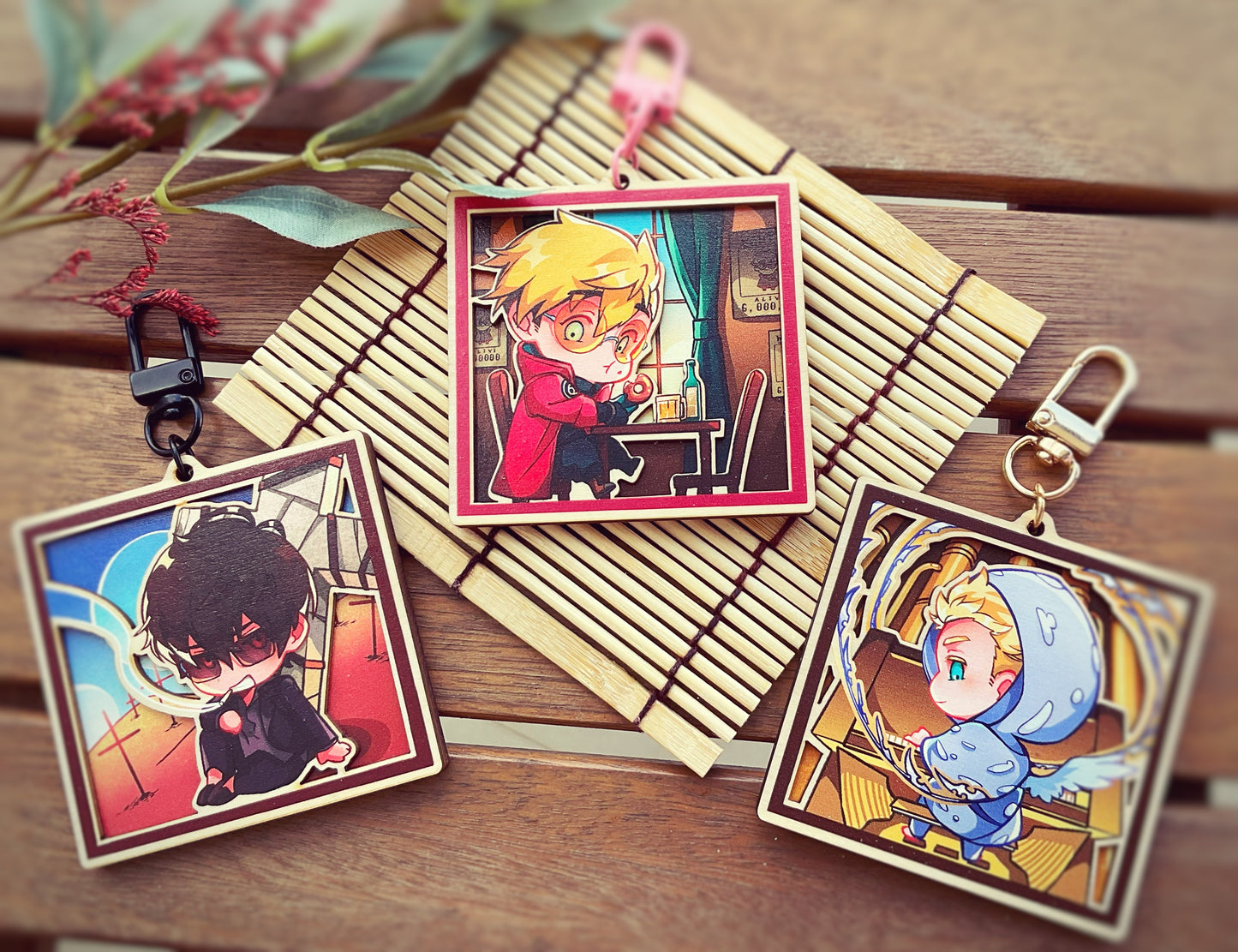 Trigun Wooden Charms