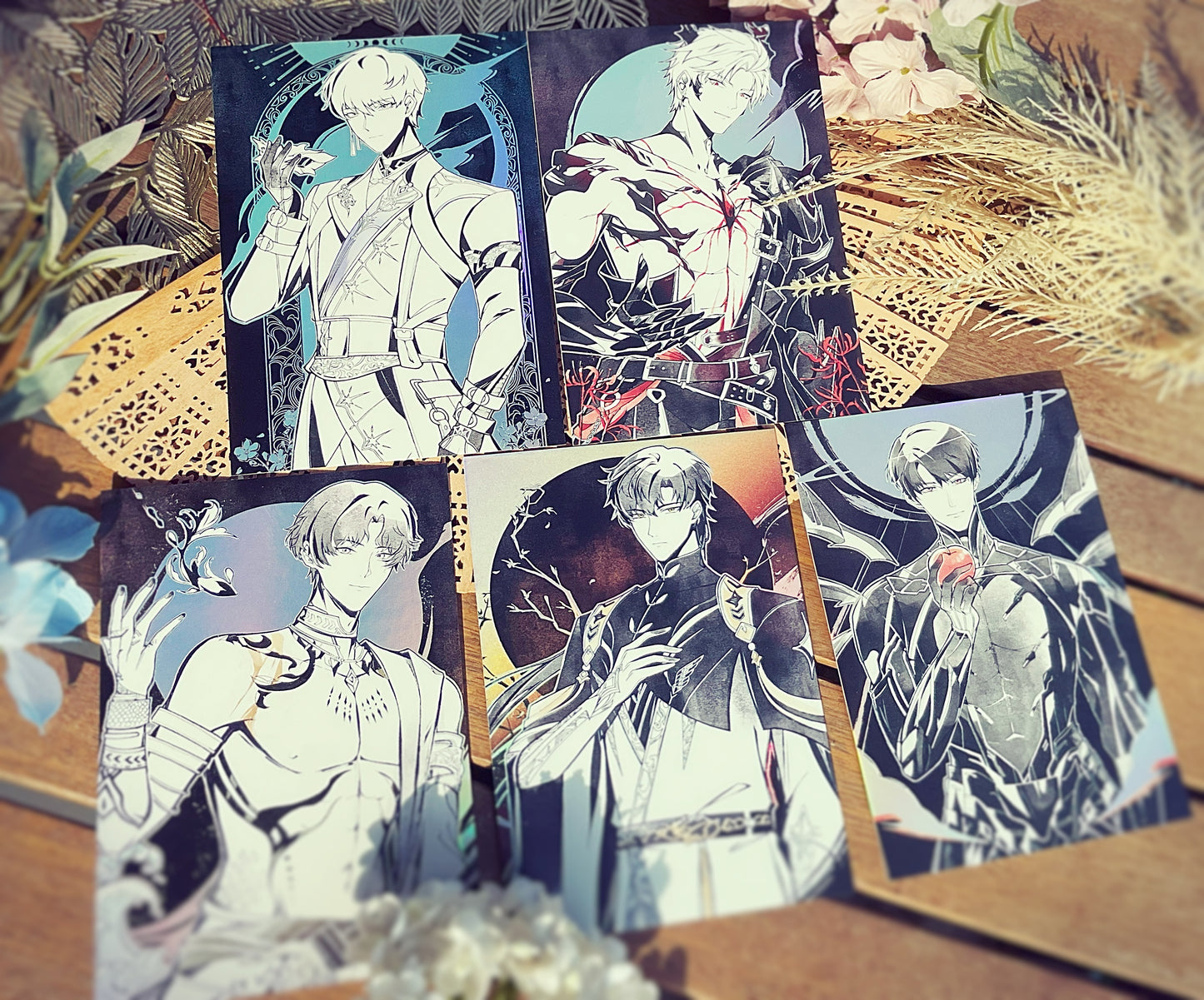 Love & Deepspace Holo Postcard Prints by Tiny