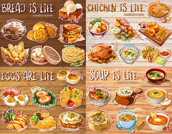Food is Life Stickers