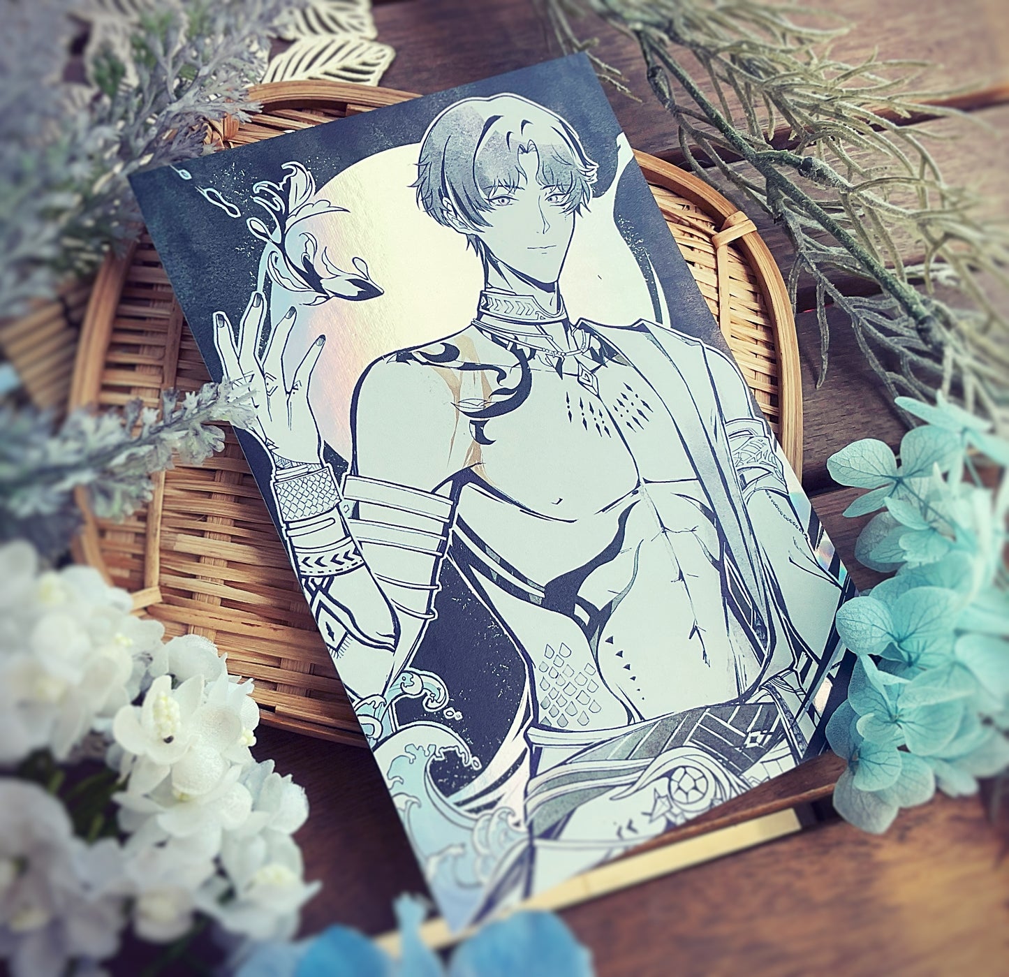 Love & Deepspace Holo Postcard Prints by Tiny