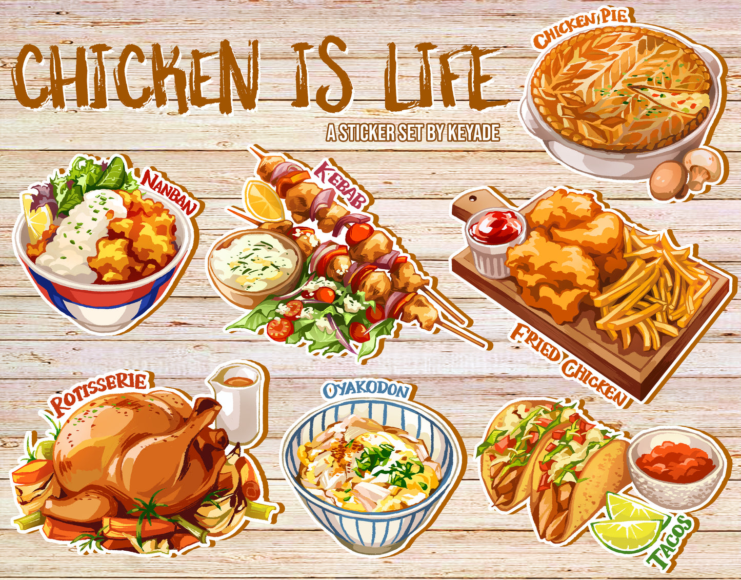 Food is Life Stickers